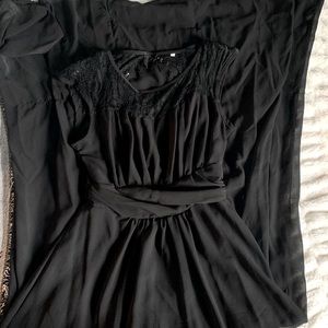 Black, floor length